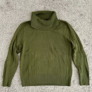 Forest Green Pria Ribbed Cowl Neck Sweater